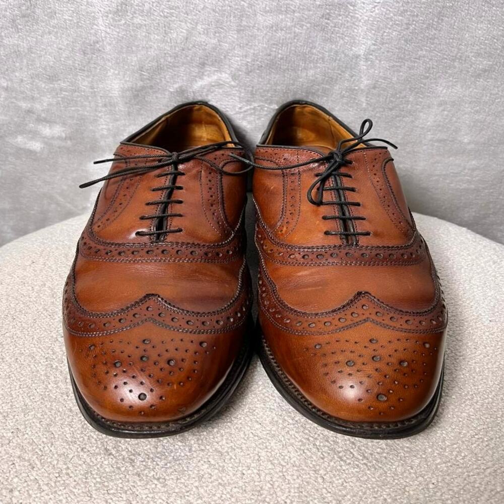 Allen Edmonds McAllister Wingtip Oxford Dress Shoe Men's 9.5 Brogue Vibram Sole